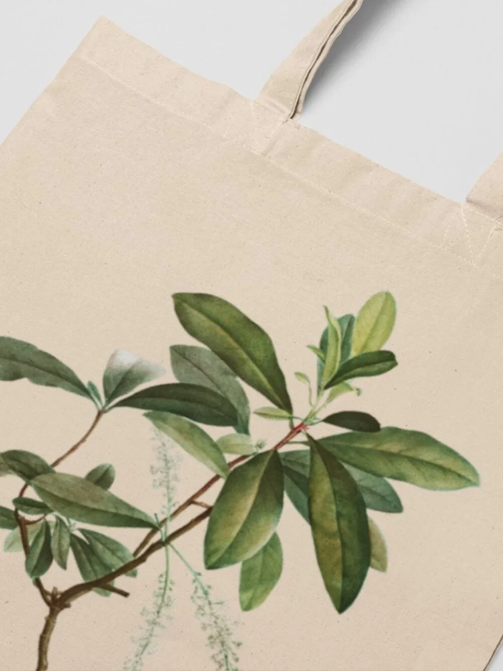 Swamp Titi Vintage Floral Print Graphic Canvas Tote Bag